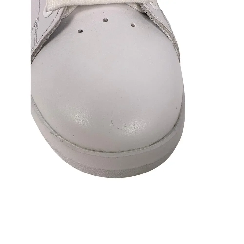 Tory Burch Howell Court Sneaker Women's Size 9 Low Top Leather White/Silver Logo